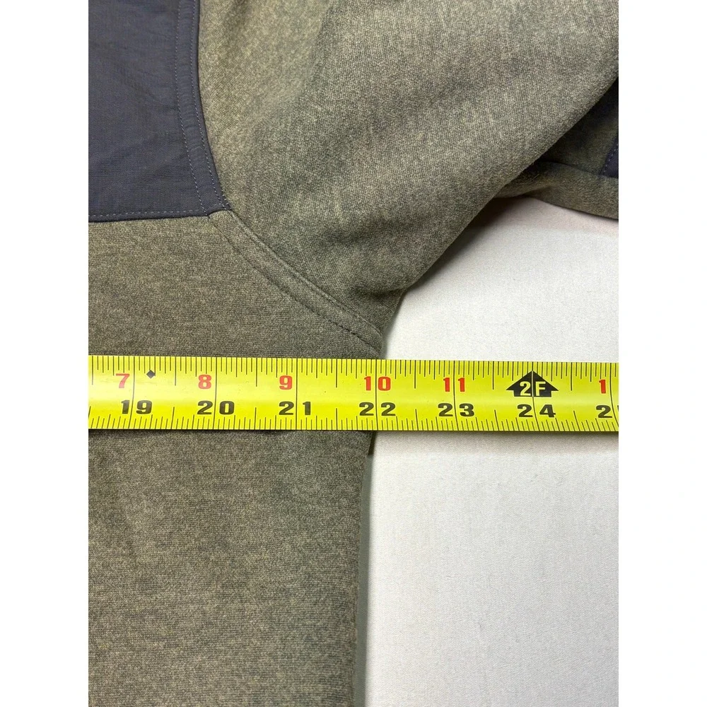 The North Face Mens M Grey‎ Khaki Sherpa Lined Full Zip Hoodie Jacket